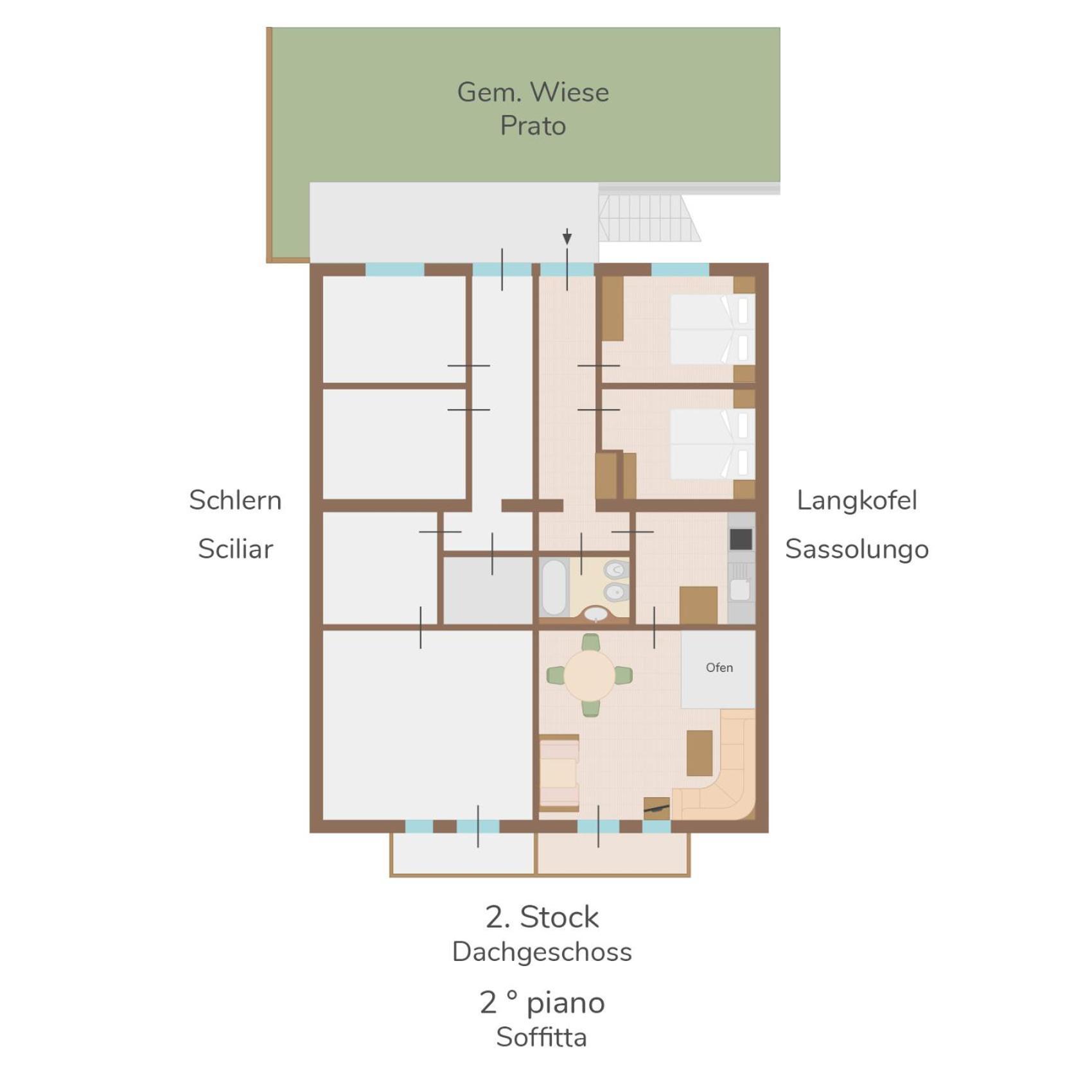 Funtnatsch Apartment Langkofel 莱恩 外观 照片